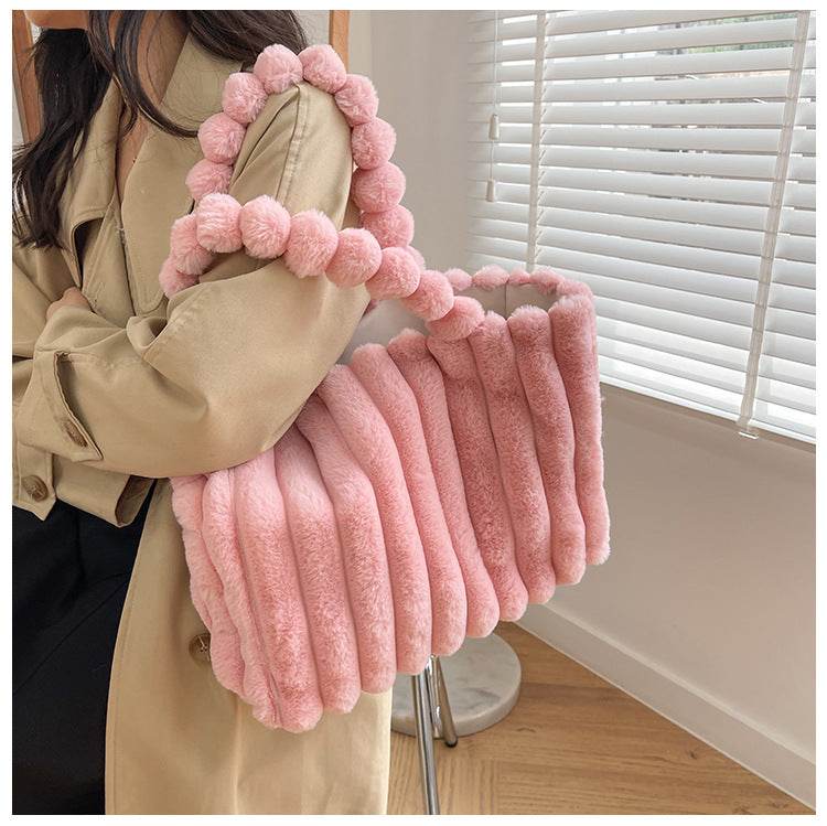 Fashion One Shoulder Plush Bag - Large Capacity Evening Bag for Women - Buy Center
