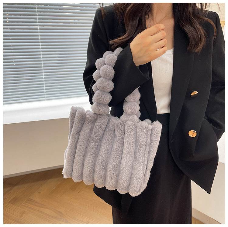 Fashion One Shoulder Plush Bag - Large Capacity Evening Bag for Women - Buy Center