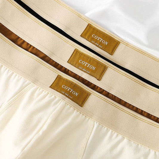 Men's Loose Cotton Briefs - Breathable Mid Waist, Multiple Colors Available - Buy Center