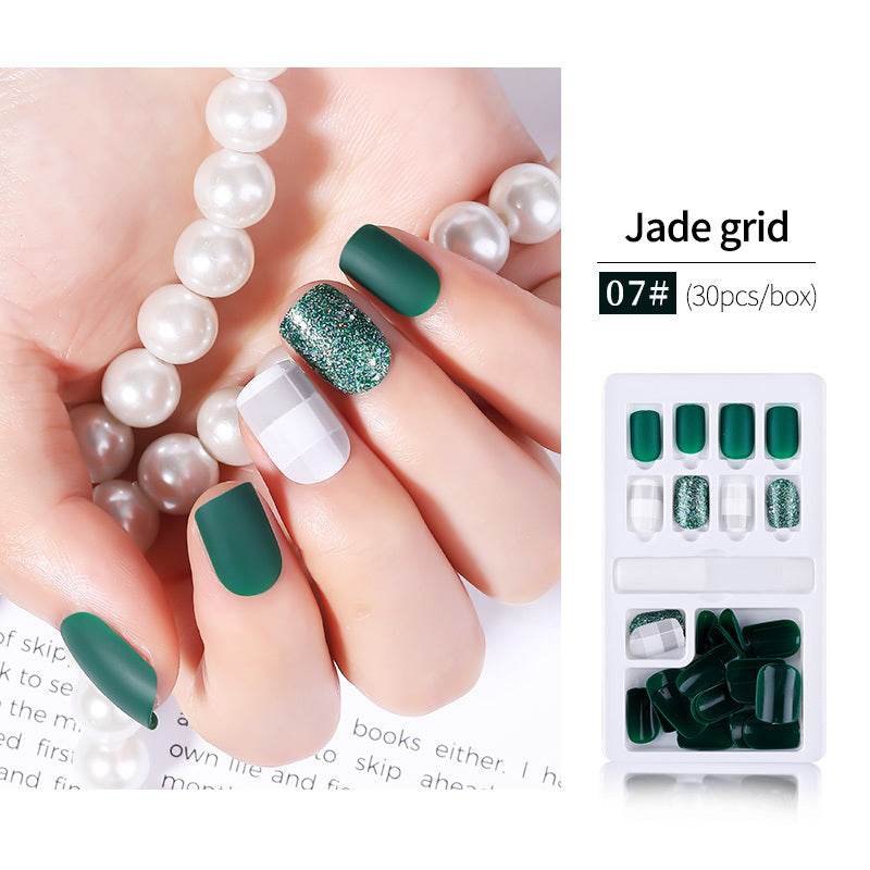 30pcs Detachable False Nail Tips Set - Stylish Full Cover Short Nails - Buy Center