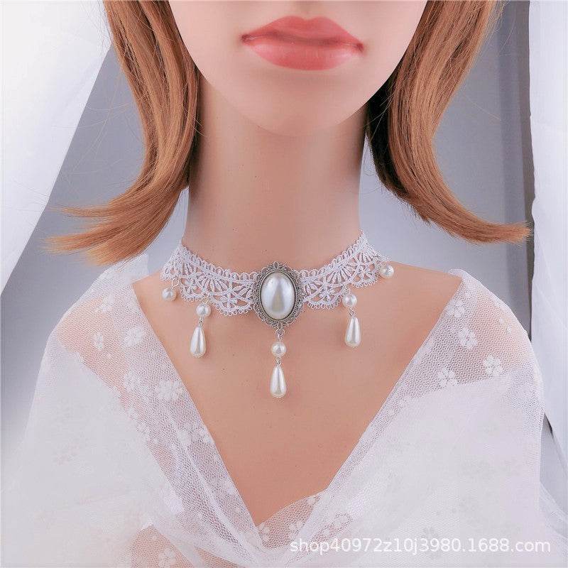 Personalized Multi-Layer Crystal Lace Necklace - Elegant Snake Bone Chain - Buy Center