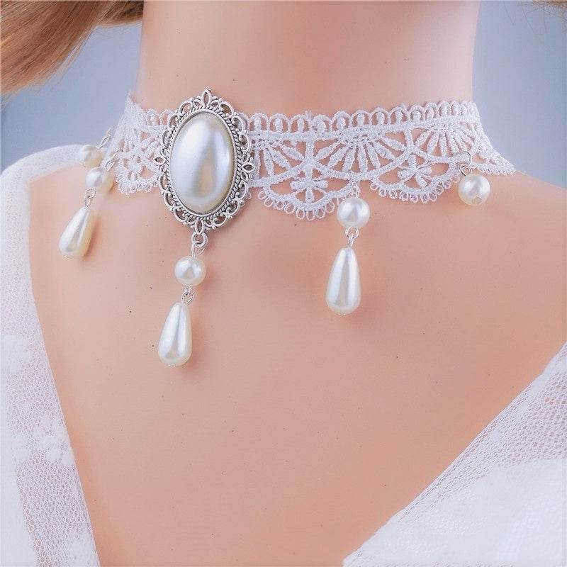 Personalized Multi-Layer Crystal Lace Necklace - Elegant Snake Bone Chain - Buy Center
