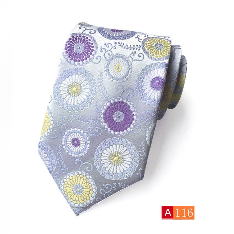 Buycenter Men's Jacquard Tie - Classic Black Stylish Formal Accessory - Buy Center
