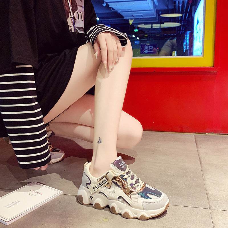 Buuycenter Trendy Wave Platform Sneakers - Stylish Women's Footwear - Buy Center