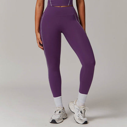Buycenter High Waist Yoga Pants - Contrast Color, Pocket Design for Women - Buy Center