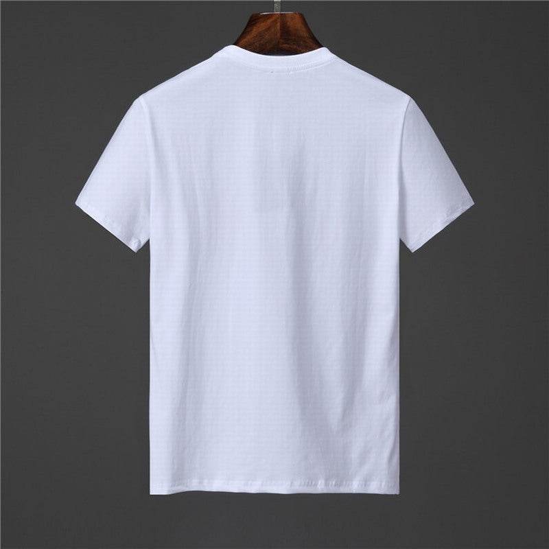 Buycenter Couple Short-Sleeved T-Shirt - Cotton Geometric Design - Buy Center