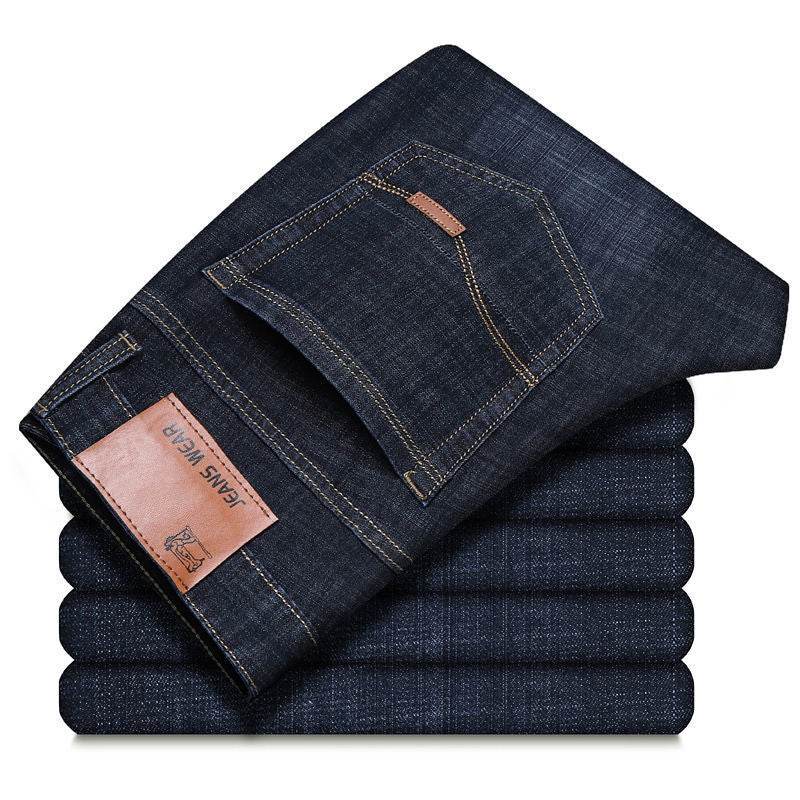 Men's Loose Straight Casual Work Stretch Jeans - Versatile and Comfortable - Buy Center