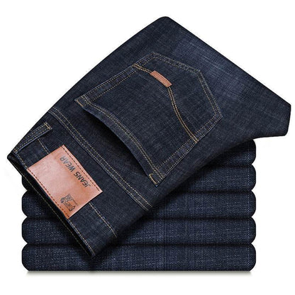 Men's Loose Straight Casual Work Stretch Jeans - Versatile and Comfortable - Buy Center