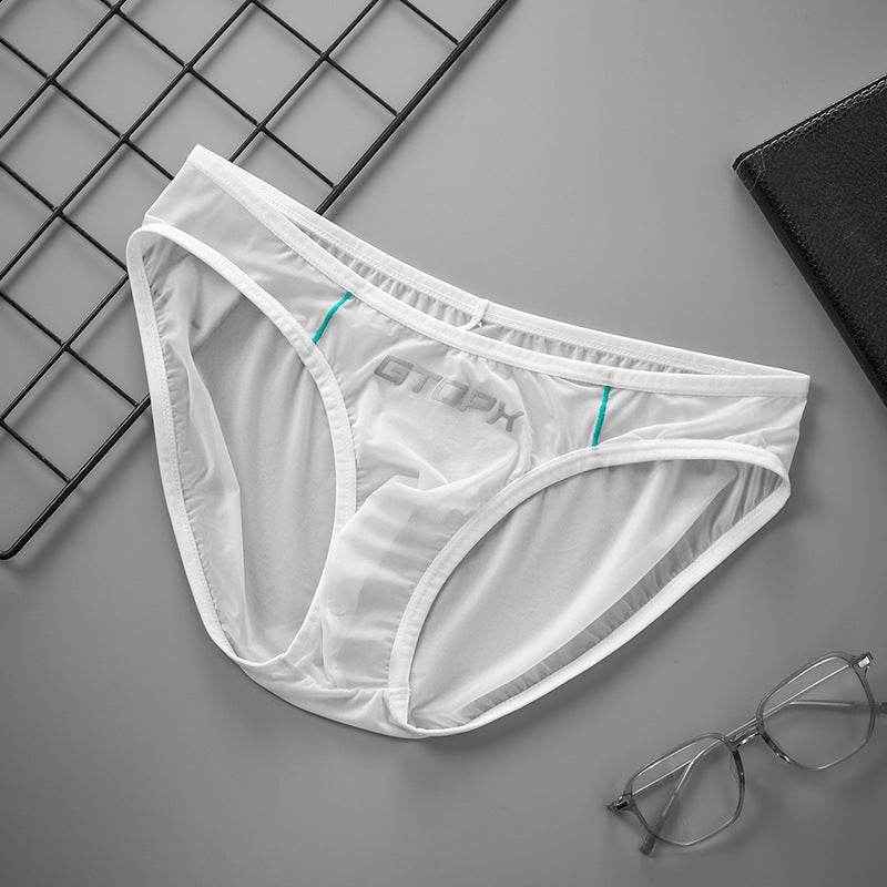 Men's Translucent Ice Silk Underwear - Breathable & Stylish Briefs 2025