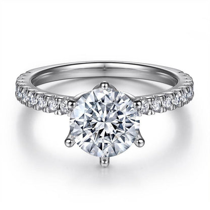 Women's S925 Sterling Silver Ring - Modern Geometric Design with Zircon - Buy Center