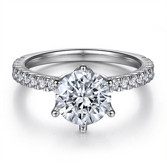 Women's S925 Sterling Silver Ring - Modern Geometric Design with Zircon - Buy Center