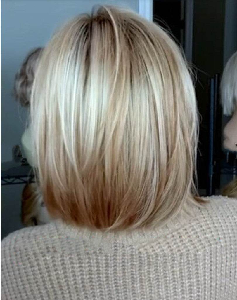 Ladies Bobo Head Wig - Golden Gradient Brown, Stylish & Versatile Hair - Buy Center