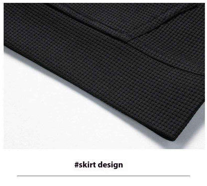 Men's Trendy Waffle Hooded Sweater Suit - Casual Style for Sports & Leisure