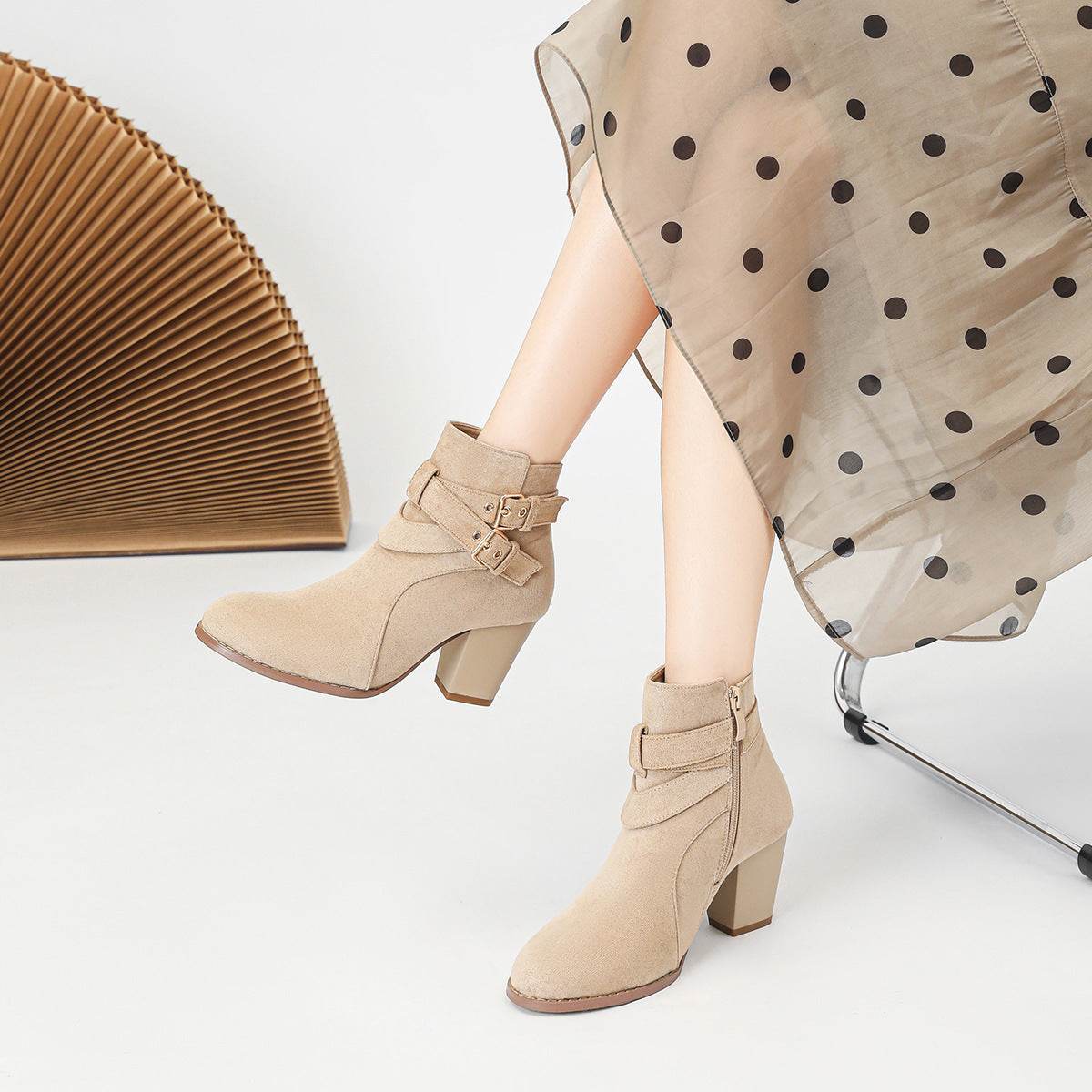 Stylish Women's Suede Ankle Boots - Comfortable & Elegant Fashion 2025 - Buy Center