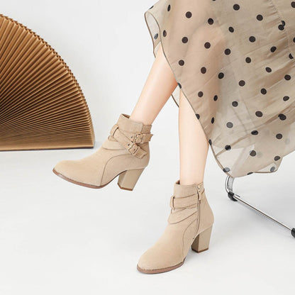 Stylish Women's Suede Ankle Boots - Comfortable & Elegant Fashion 2025 - Buy Center