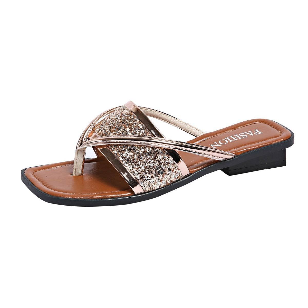 Buycenter Plus Size Woven Clip Toe Slippers - Breathable & Lightweight - Buy Center