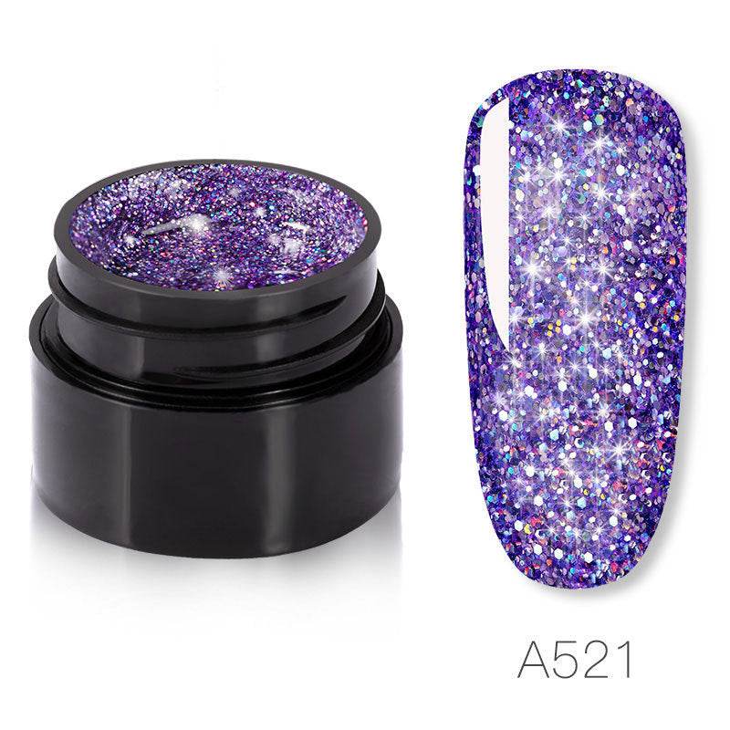 Sparkling Nail Gel Polish - 6 Color Options, Long-Lasting Shine - Buy Center