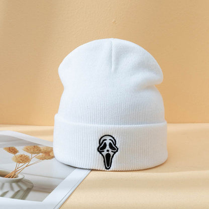 Halloween Ghost Face Skeleton Knitted Hat - Stylish Unisex Beanie 2025 - Buy Center