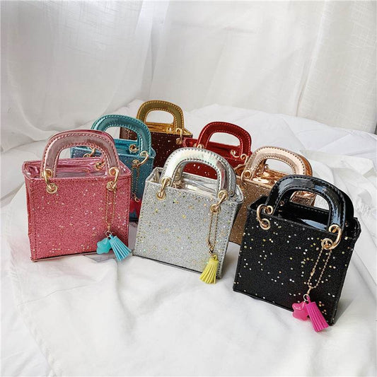 Kids' Sequined Shoulder Bag - Stylish PU Design for Boys' Essentials - Buy Center