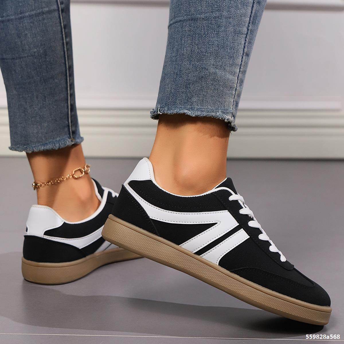 Casual Women's Lace-Up Round Toe Flats - Stylish Slip-On Shoes 2025 - Buy Center