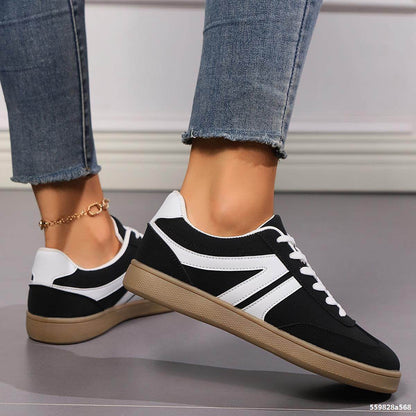 Casual Women's Lace-Up Round Toe Flats - Stylish Slip-On Shoes 2025 - Buy Center