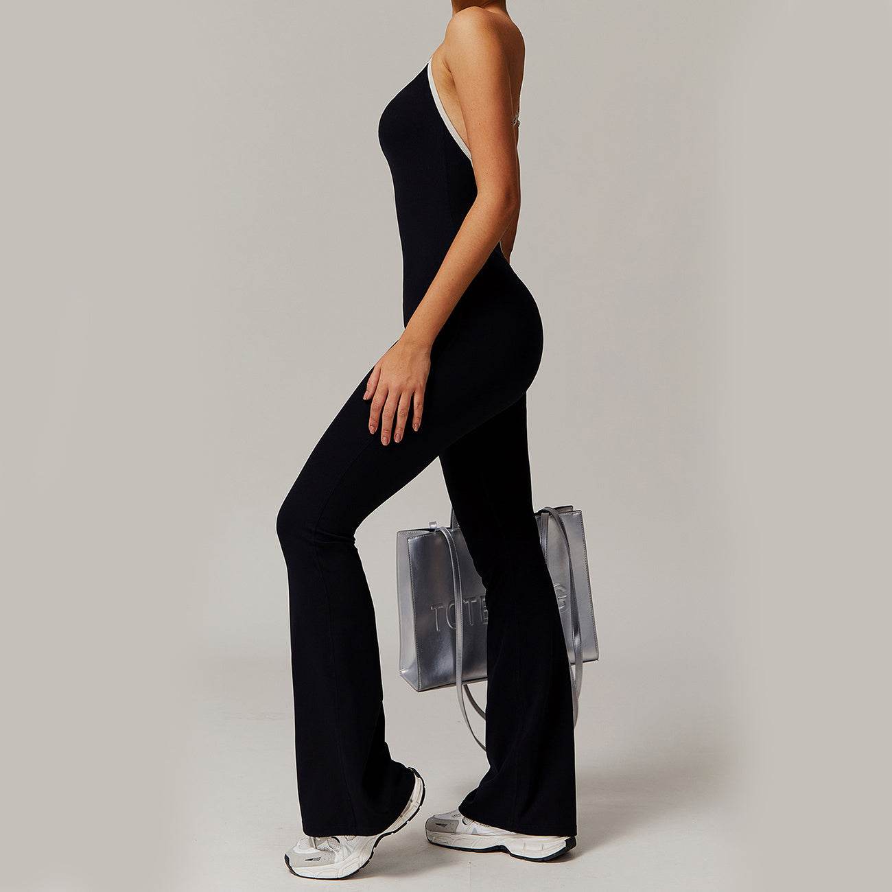 Solid Beauty Long Pants Jumpsuit - Stylish Breathable Bodysuit for Women - Buy Center