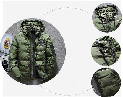 Buycenter Men's Winter Camouflage Jacket - Hooded, Slim Fit & Warm - Buy Center