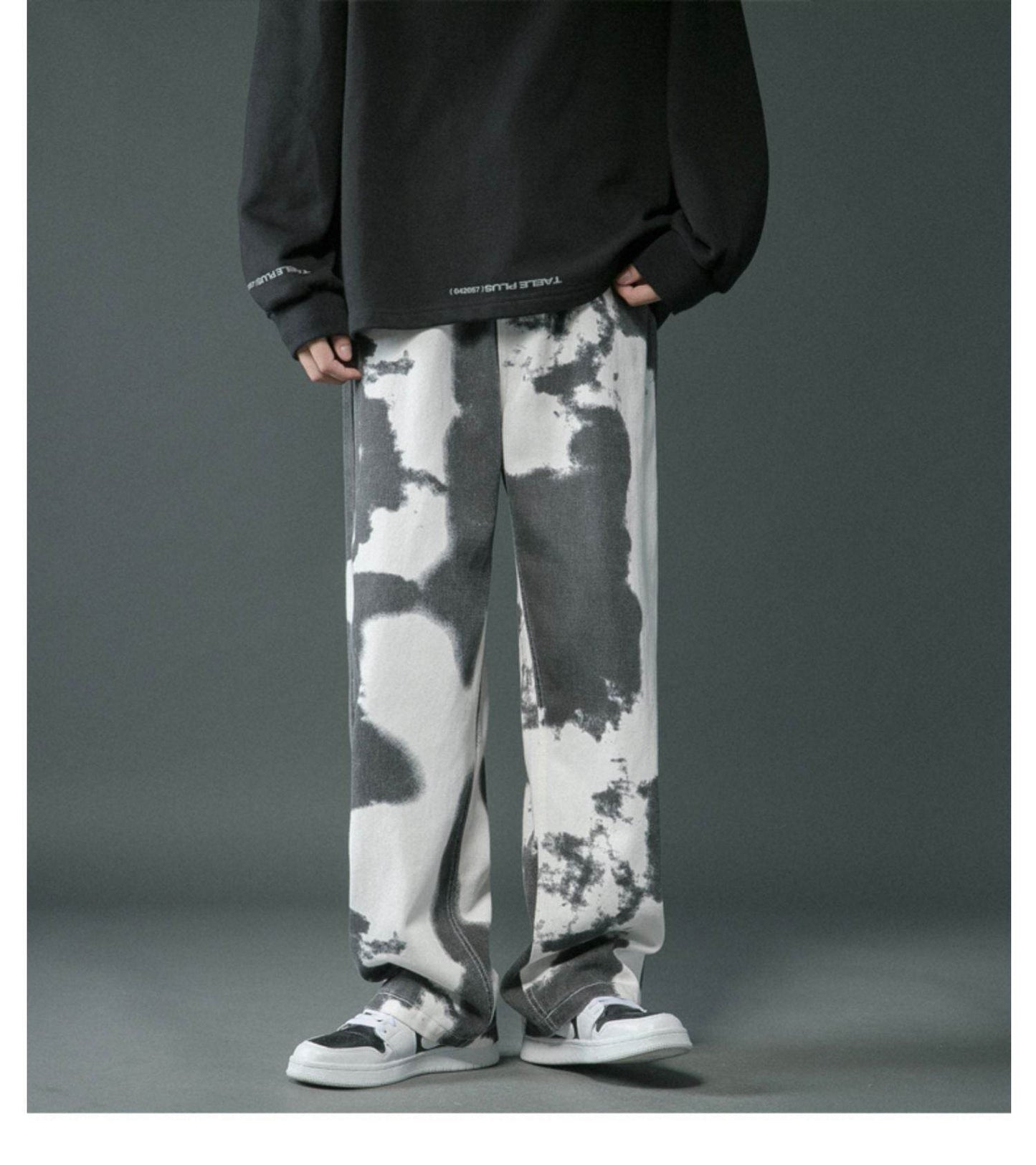Trendy Tie-Dyed Denim Pants for Boys - Stylish Comfort & Modern Fit - Buy Center
