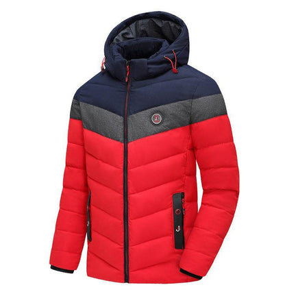 Buycenter Men's Hooded Cotton Jacket - Warm, Loose Fit for Youth Style - Buy Center
