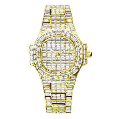 High-Grade Waterproof Calendar Watch for Men - Stylish Full Drill Design - Buy Center