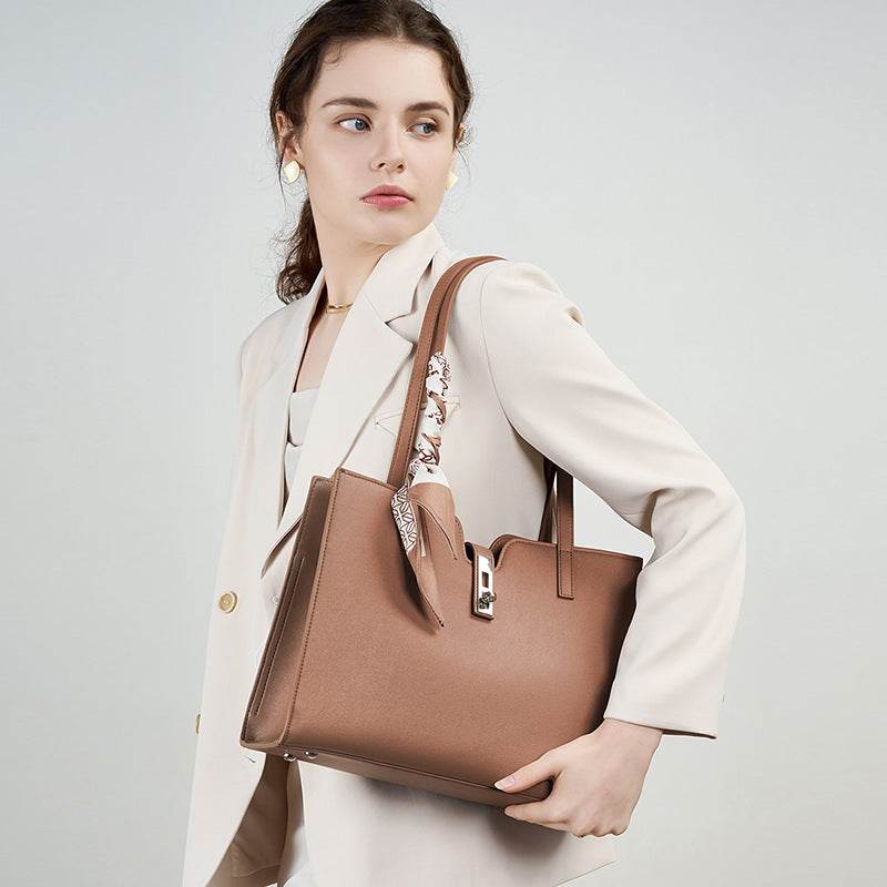 Buycenter Summer Cowhide Tote - Casual Commuter Bag for Women - Buy Center