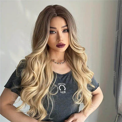 26 Inch Ash Blonde Wig with Bangs - Natural Wavy Hair for Any Occasion - Buy Center