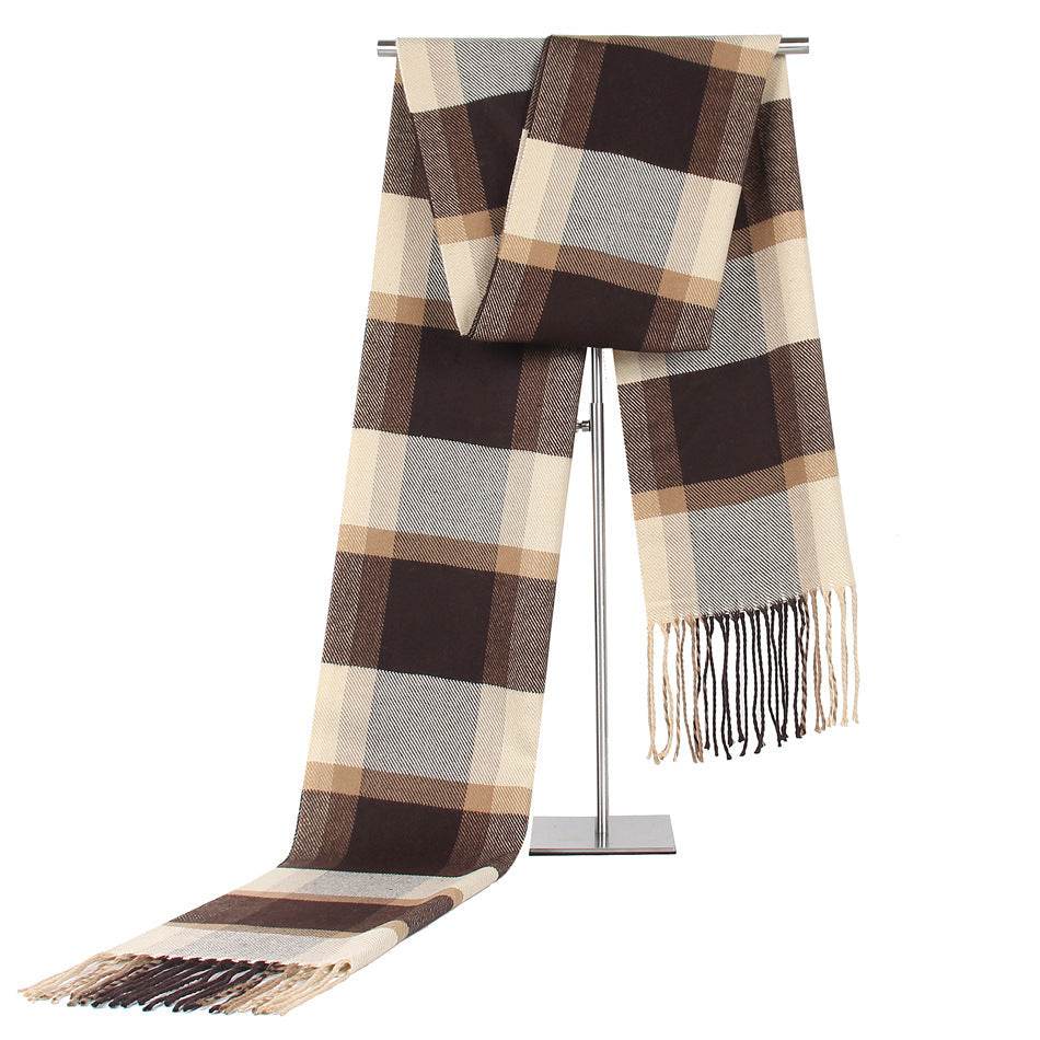 Men's Casual Plaid Scarf - Stylish Artificial Cashmere for Winter Warmth - Buy Center