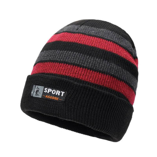 Stylish Winter Knitted Hat - Retro Dome Crown, Windproof Acrylic Cap - Buy Center