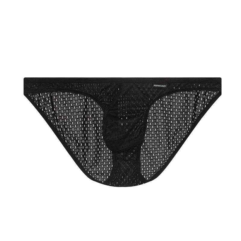 Solid Color Men's Briefs - Breathable Polyester Low Waist Underwear