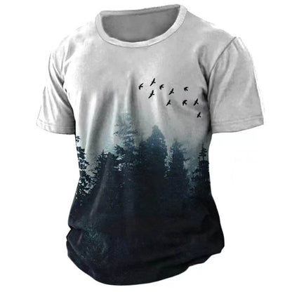 Trendy Men's Casual Loose Short Sleeve T-Shirt - Modern Round Neck Style - Buy Center