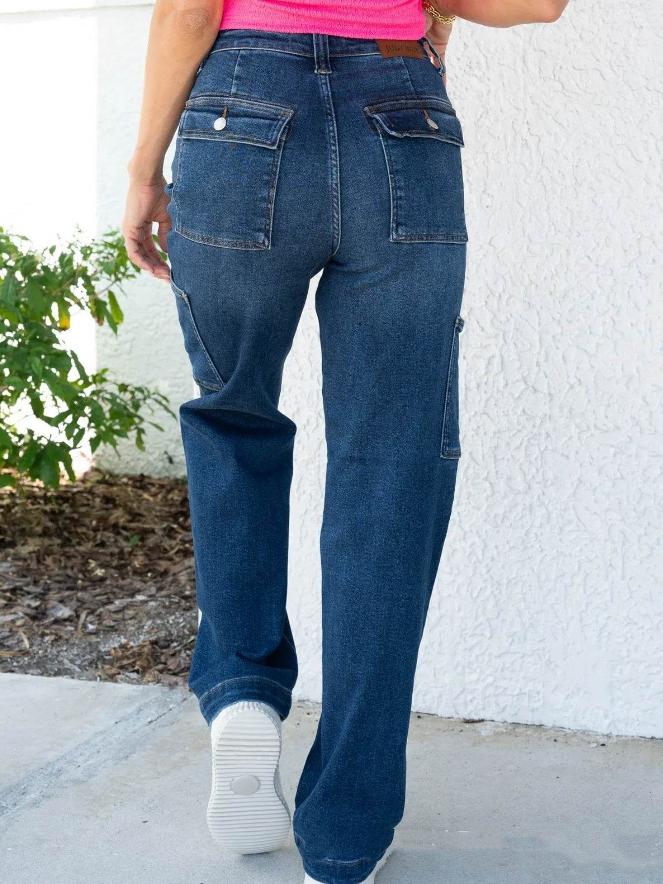 Buycenter High Waist Wide Leg Jeans - Multi-Pocket Denim for Women - Buy Center