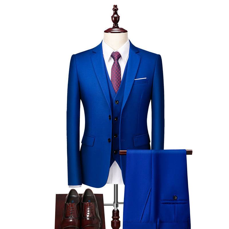 Buycenter Men's Three-Piece Slim Fit Suit - Multicolor Options Available - Buy Center