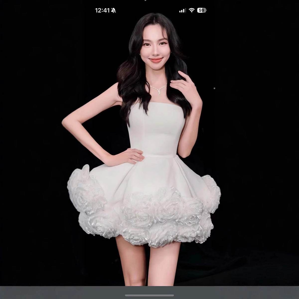 Elegant Three-Dimensional Flower Pettiskirt - Stylish Short Cocktail Skirt - Buy Center