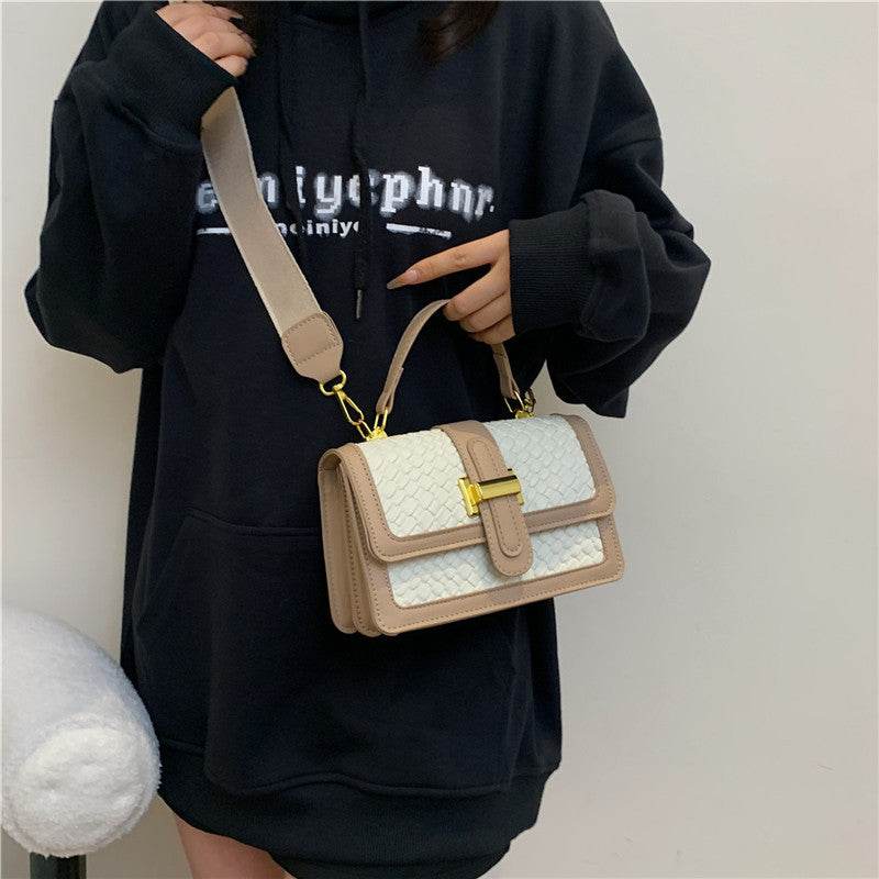 Woven Solid Color Crossbody Bag - Stylish Small Square Clutch 2025 - Buy Center