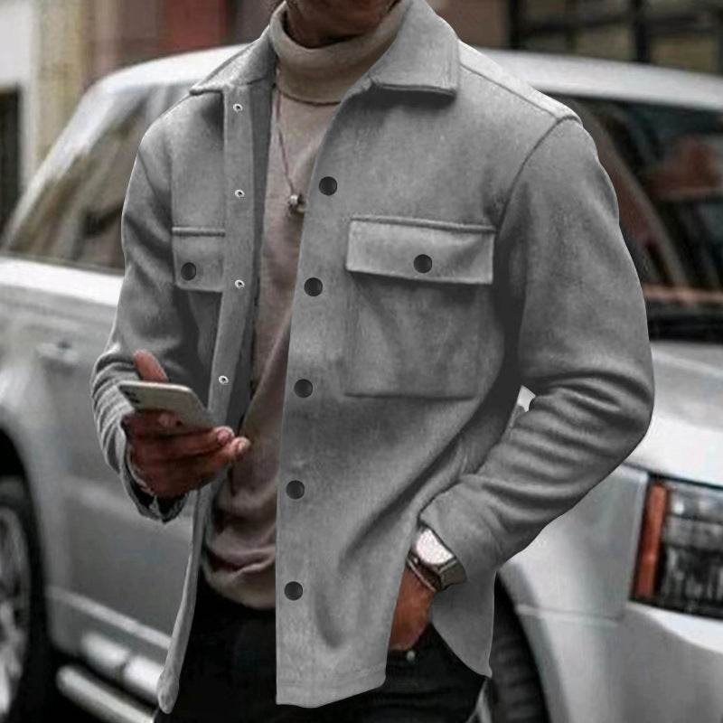 Men's Slim Fit Jacket - Stylish Cotton Blend for Spring & Autumn - Buy Center