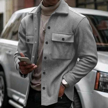 Men's Slim Fit Jacket - Stylish Cotton Blend for Spring & Autumn - Buy Center
