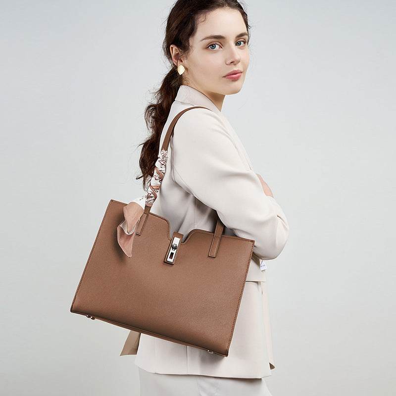 Buycenter Summer Cowhide Tote - Casual Commuter Bag for Women - Buy Center