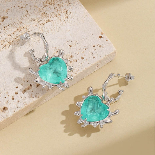 Elegant S925 Sterling Silver Love Earrings - Heart Design for Women - Buy Center