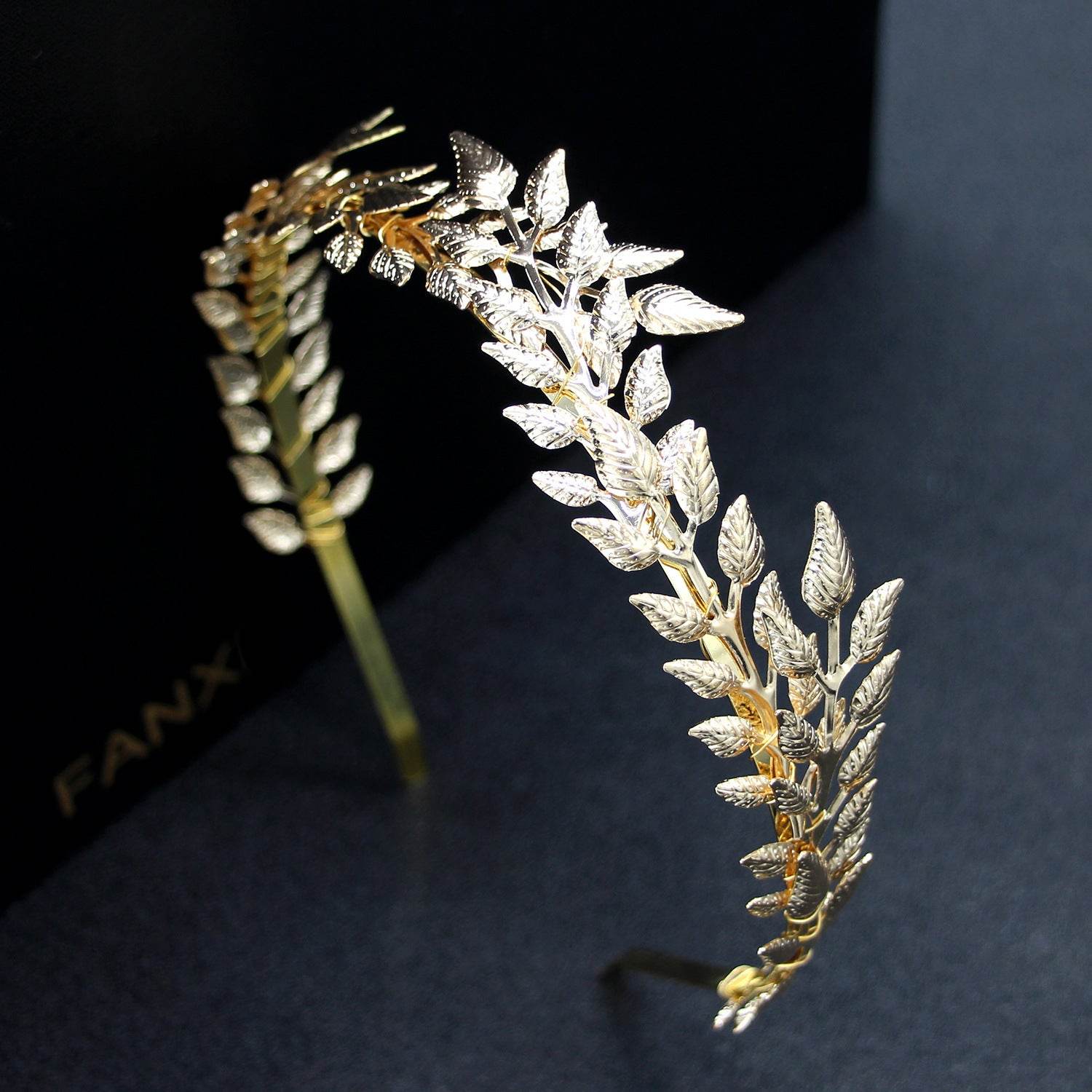 Bridal Golden Leaf Headband - Elegant Alloy Crown for Weddings - Buy Center
