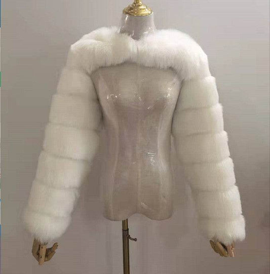 Buycenter Women's Fur Shawl Coat - Elegant Artificial Fur in Various Colors - Buy Center