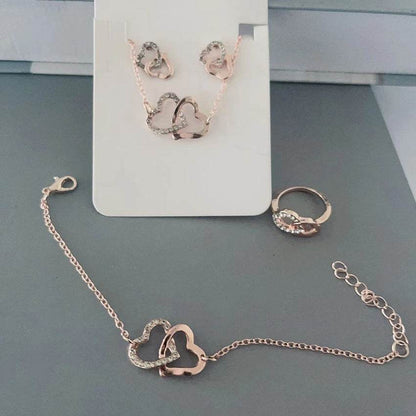 Buycenter 5PCS Butterfly Jewelry Set - Necklace, Earrings, Ring & Bracelet - Buy Center