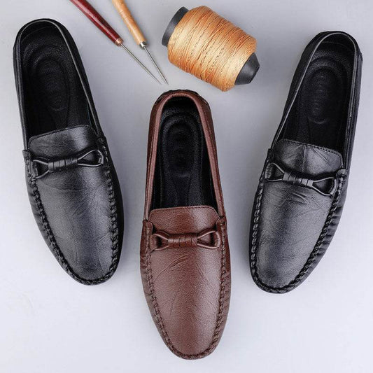 British One-Pedal Men's Casual Shoes - Premium Leather & Durable Comfort - Buy Center