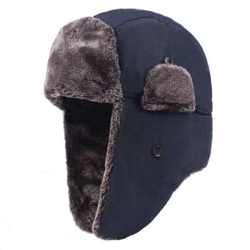 Men's Plus Velvet Ear Protection Bomber Hat - Stylish Cold Weather Accessory - Buy Center