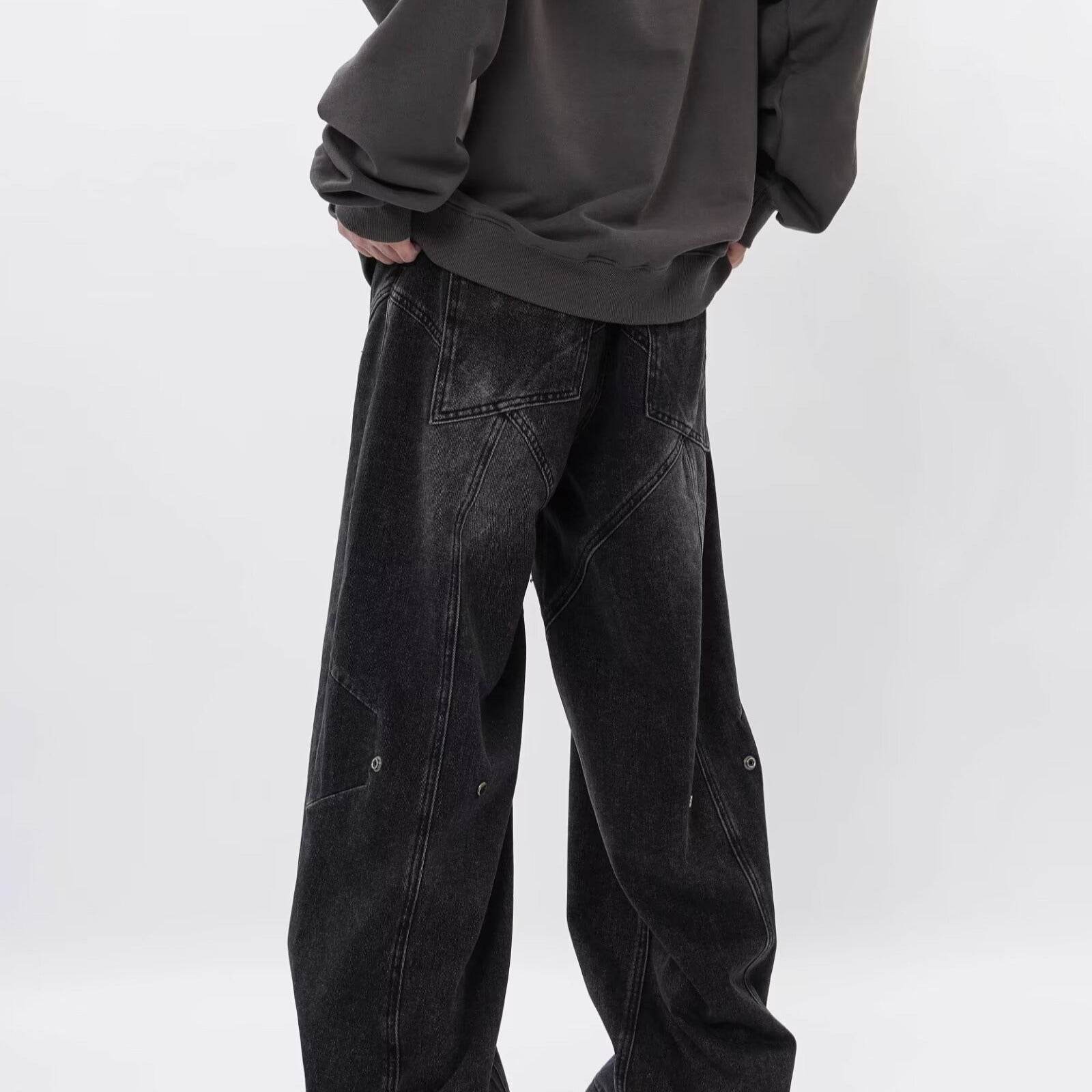 Buycenter Fashion Men's Loose Cargo Pants - Wide-Leg, Mid-Waist Style - Buy Center